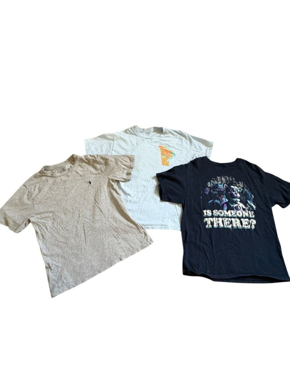 Boys 3 Piece Short Sleeve Shirt Lot-FNAF, Polo, Universal Studios-M-GUC